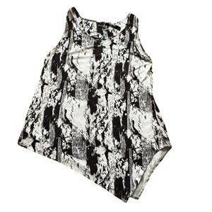 Ruff Hewn Gray Womens Flowy Sleeveless Blouse-Medium-GUC